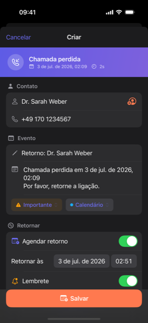 Callvent: uma ligação vira um evento de calendário com nota e lembrete
